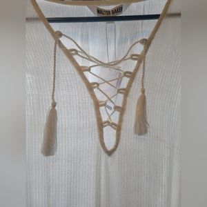Walter Baker ivory cover up with tassels